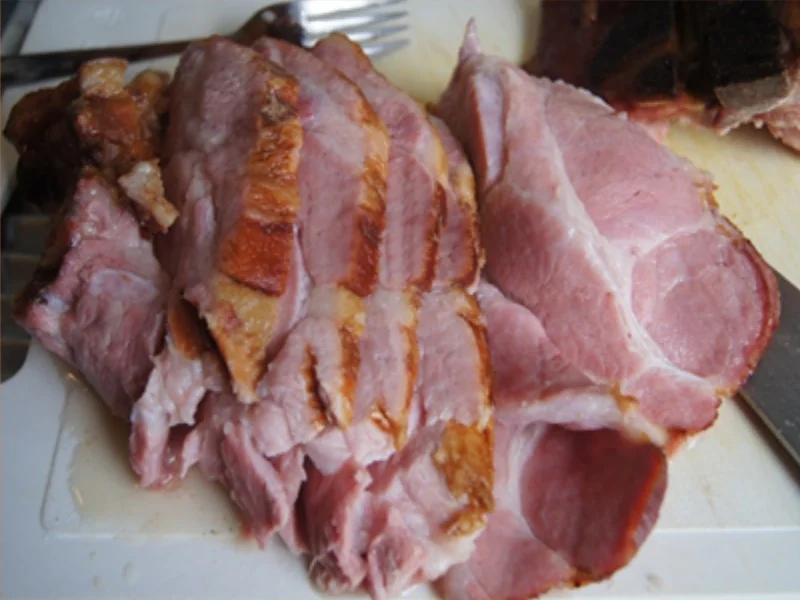 Rezept: Kasseler Nackenbraten mit Weißkraut auf böhmischer Art und Knödel halb und halb Bild Nr. 8 Kasseler Nackenbraten mit Weißkraut auf böhmischer Art und Knödel halb und halb - Rezept - Bild Nr. 8