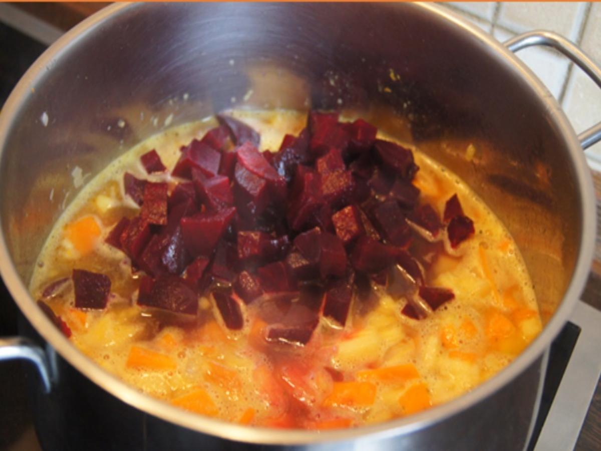 Kürbis-Rote Bete-Suppe mit Einlage - Rezept - Bild Nr. 18