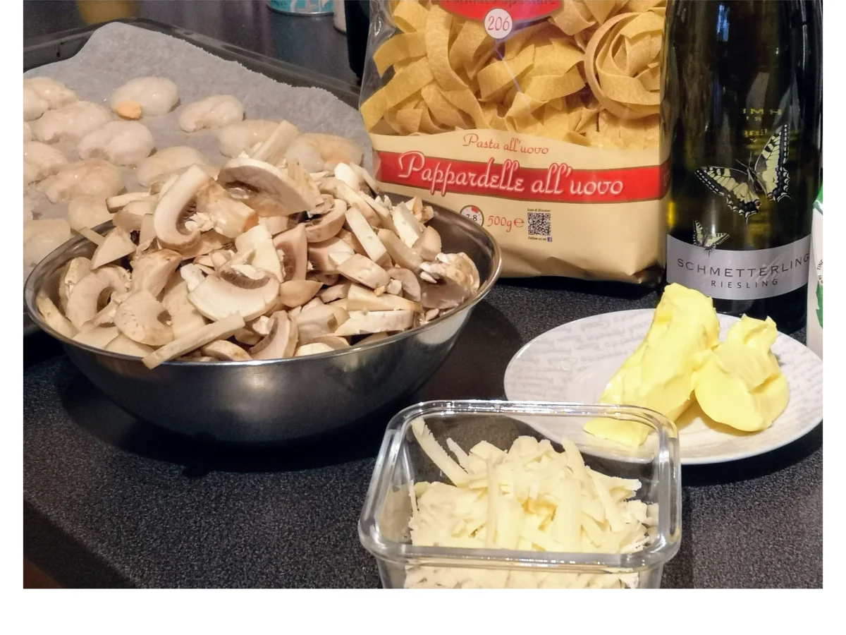 BiNe` S PAPPARDELLE IN CHAMPIGNON - WEIßWEINSOßE - Rezept - Bild Nr. 2