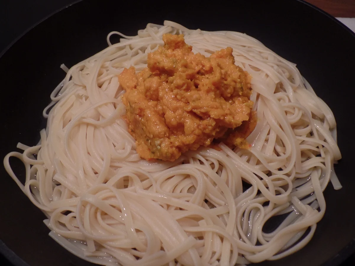 Nudeln mit Kürbis-Pesto - Rezept - Bild Nr. 9029