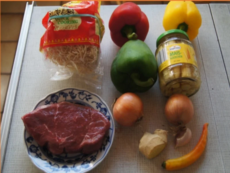 Rindfleisch-Gemüse-Wok mit Mie-Nudeln - Rezept - Bild Nr. 3