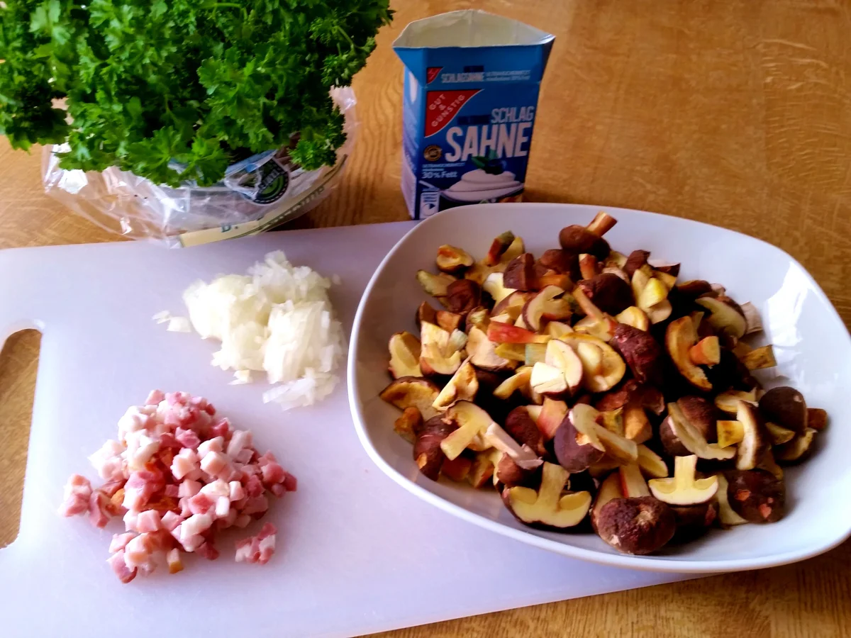 Waldpilze (heute Rotfussröhrlinge) - Rezept - Bild Nr. 9028