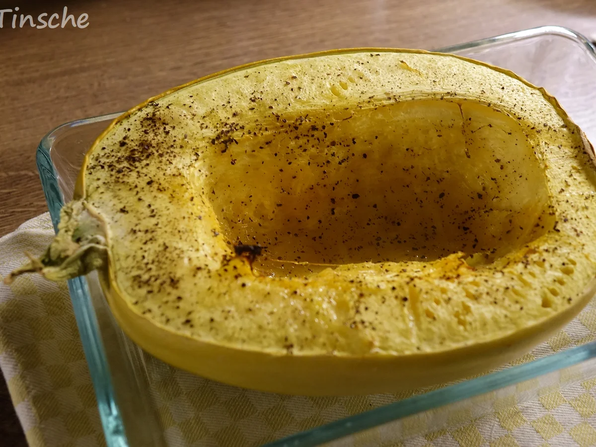 Spaghettikürbis nach alla Carbonara - Rezept - Bild Nr. 6