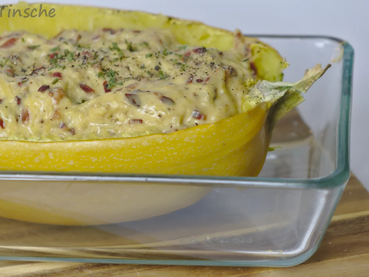 Spaghettikürbis nach alla Carbonara - Rezept - Bild Nr. 9