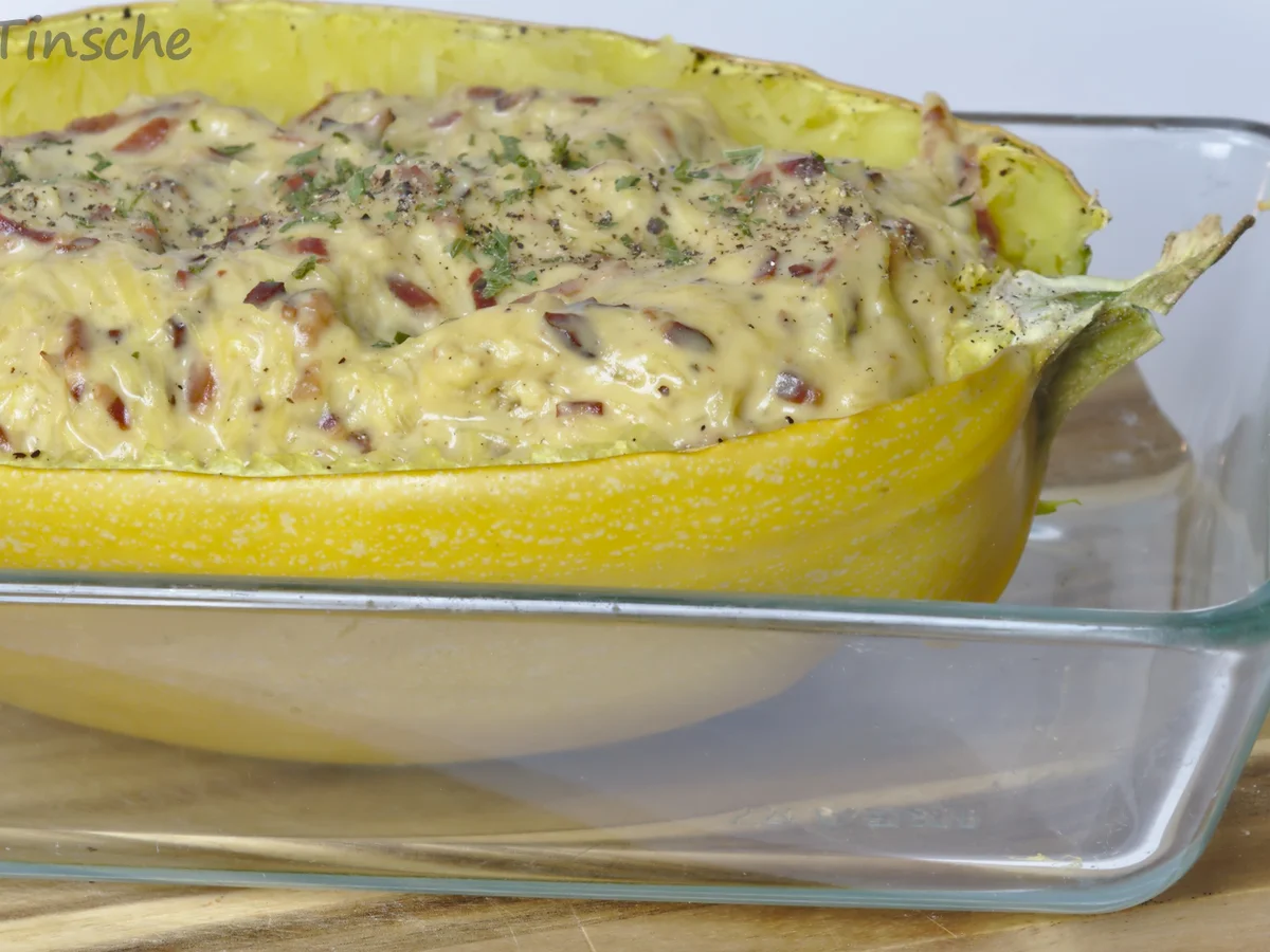 Spaghettikürbis nach alla Carbonara - Rezept - Bild Nr. 10