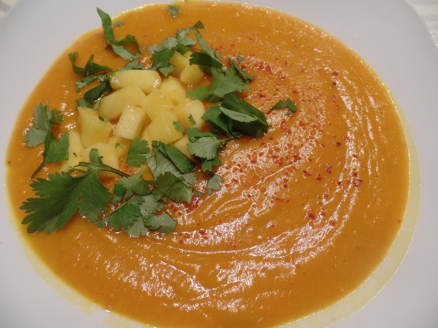 Kürbis-Linsen-Mango-Suppe - Rezept mit Bild - kochbar.de