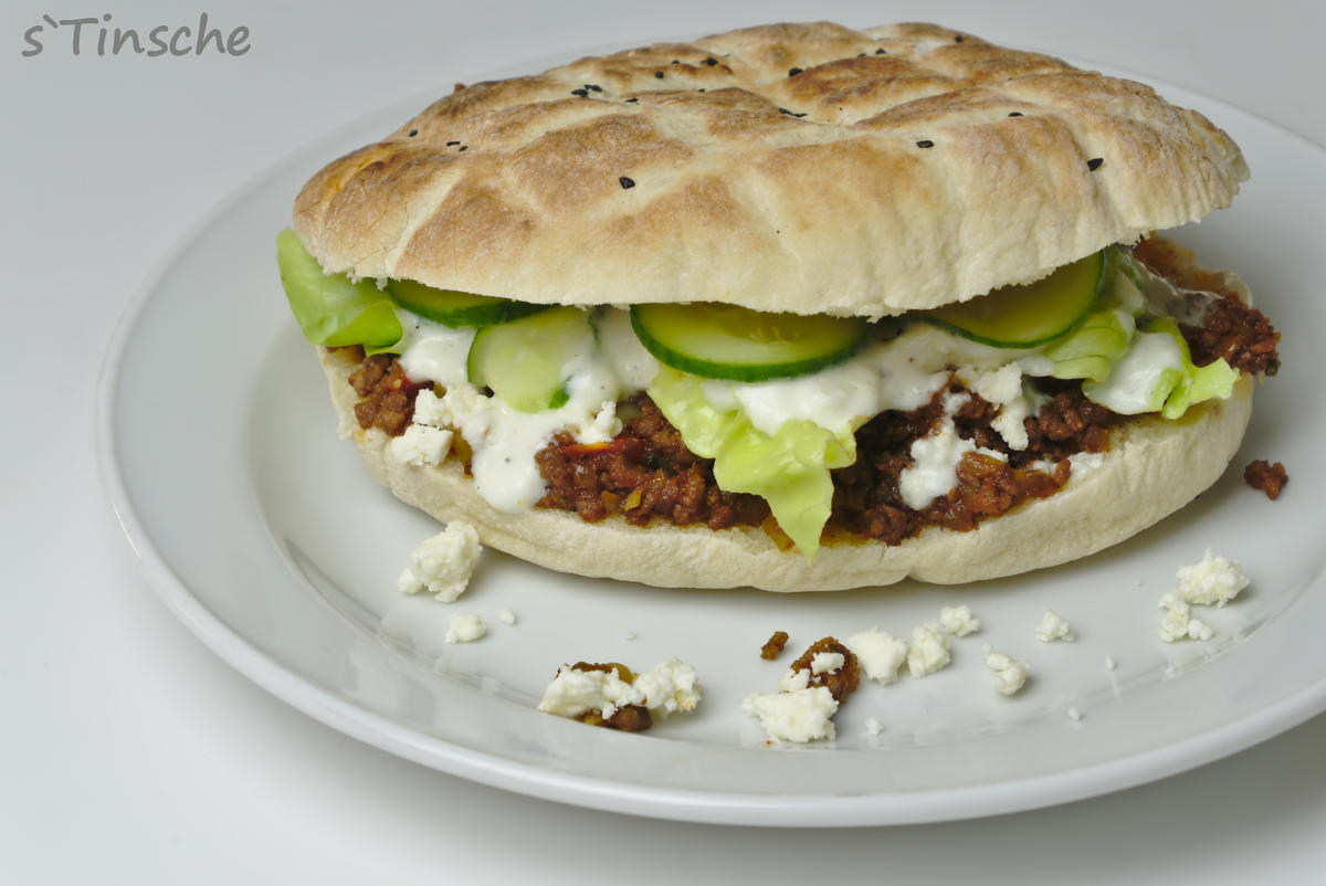 Fladenbrot gefüllt mit Hackfleisch - Rezept - Bild Nr. 6