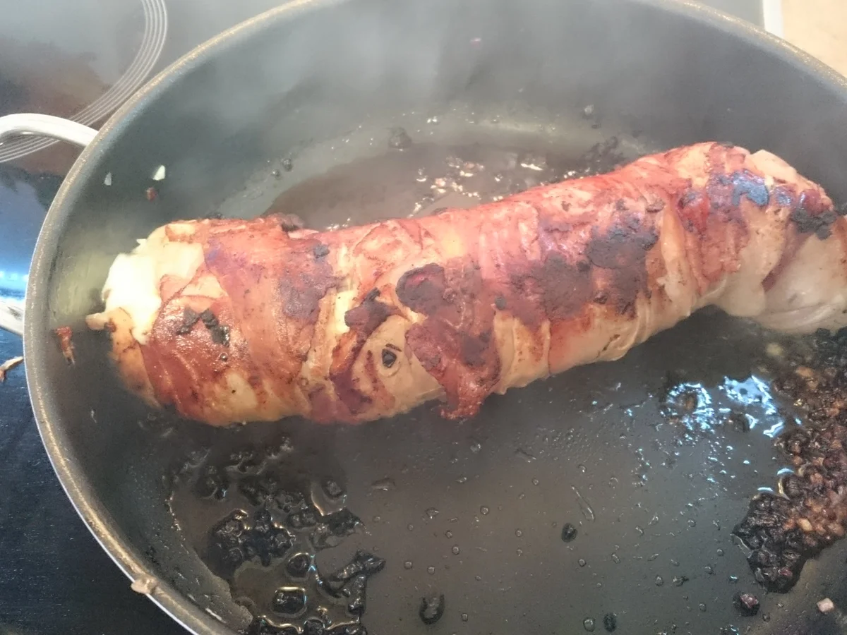 Lende mit Blauschimmelkäse und Schinken - Rezept - Bild Nr. 7