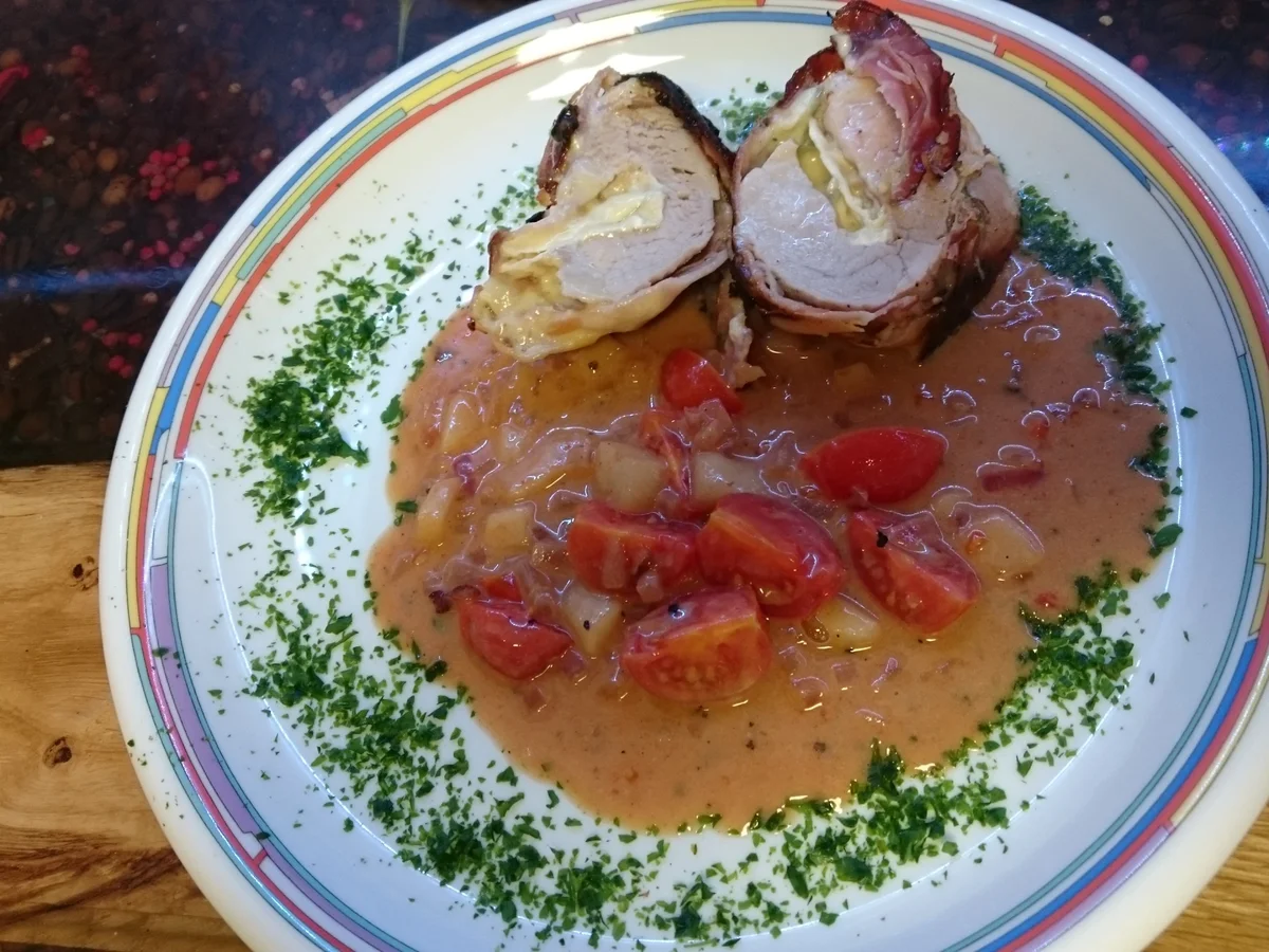Lende mit Blauschimmelkäse und Schinken - Rezept - Bild Nr. 11