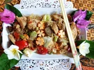 Rezept: Kantonesische, gebratene Glasnudeln mit Hühnerfleisch und Pilzen Bild Nr. 2 Kantonesische, gebratene Glasnudeln mit Hühnerfleisch und Pilzen - Rezept - Bild Nr. 2