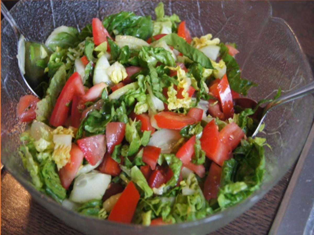 Schlemmerfilet à la Bordelaise mit Kartoffelstampf und mit gemischten Salat - Rezept - Bild Nr. 14