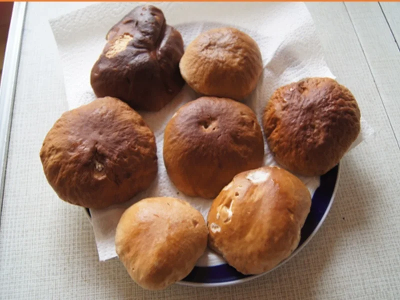 Steinpilzschnitzel mit Honigmöhrenblüten und-Kartoffelstampf - Rezept - Bild Nr. 9387