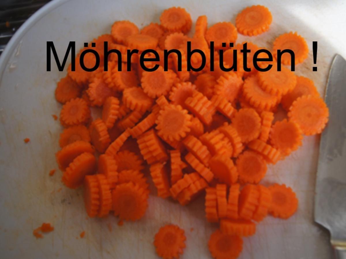Steinpilzschnitzel mit Honigmöhrenblüten und-Kartoffelstampf - Rezept - Bild Nr. 9392