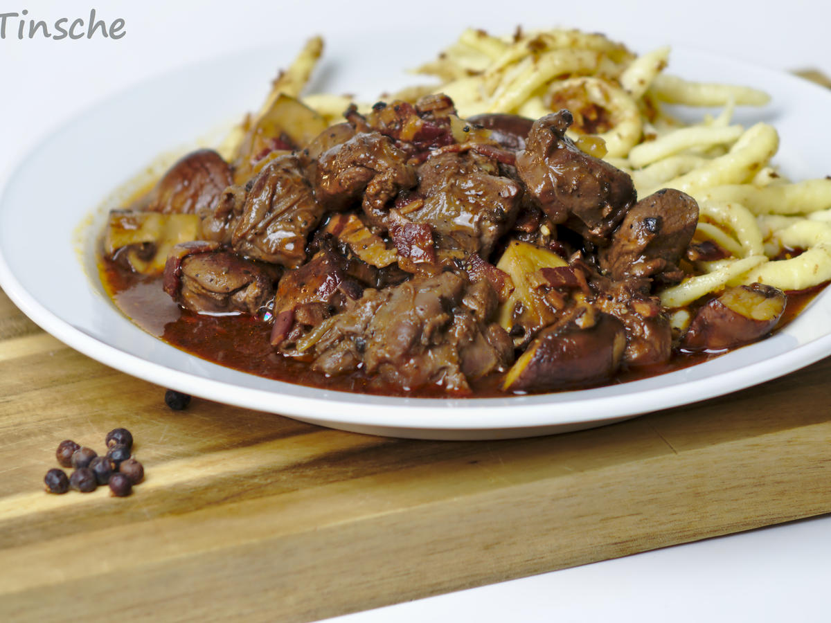 Rehgulasch mal anders - Rezept mit Bild Rehgulasch mal anders - Rezept mit Bild
