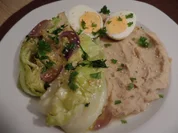 Rezept: Spitzkohl mit Bohnenpüree und Eiern Bild Nr. 9429 Spitzkohl mit Bohnenpüree und Eiern - Rezept - Bild Nr. 9429