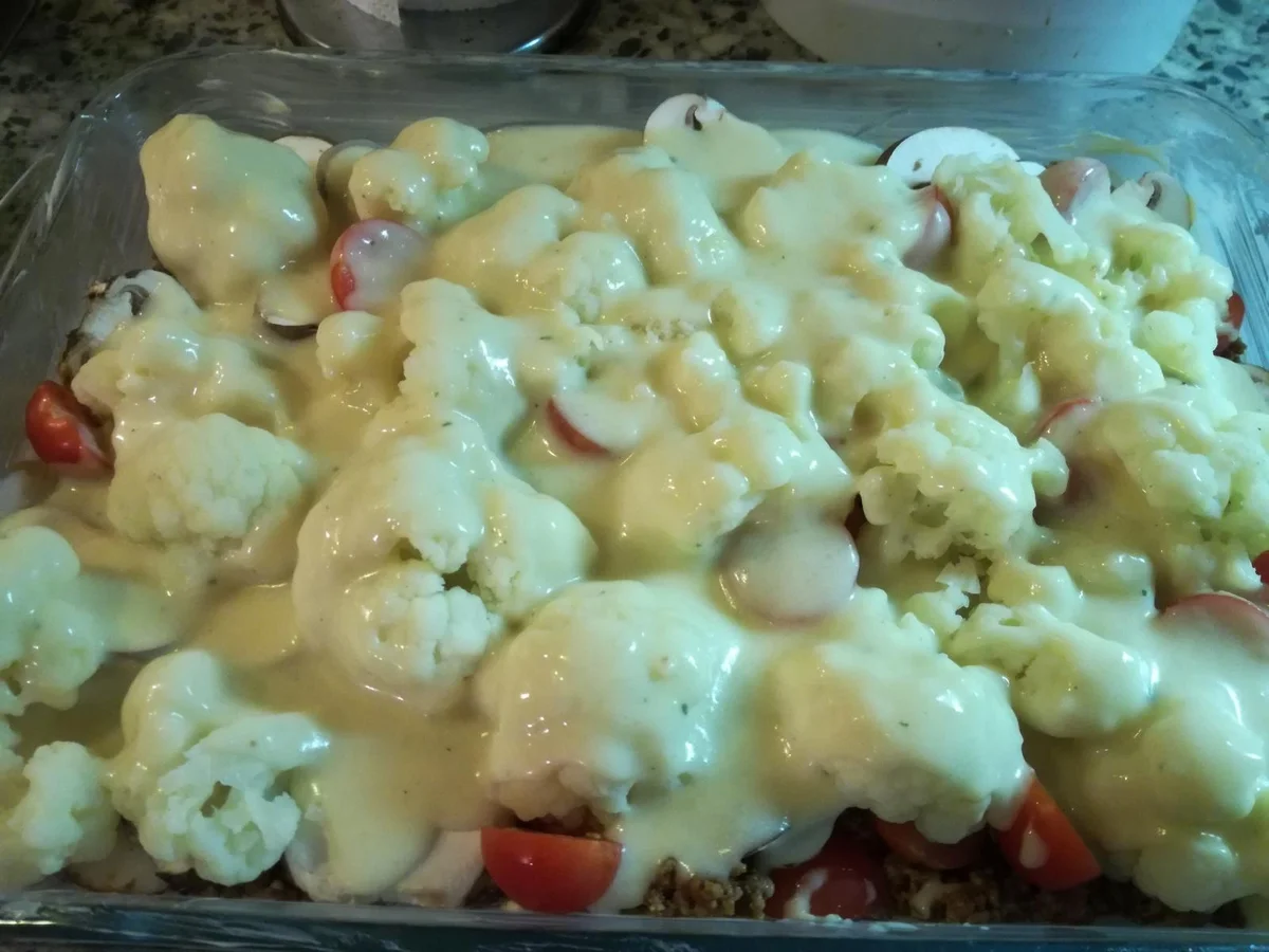 Blumenkohlauflauf mit frischen Pilzen - Rezept - Bild Nr. 7