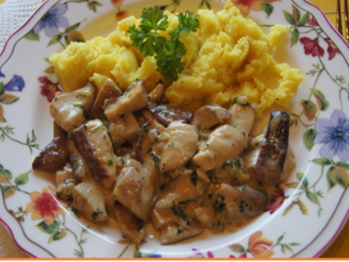 Steinpilzpfanne mit Kartoffelstampf - Rezept - kochbar.de