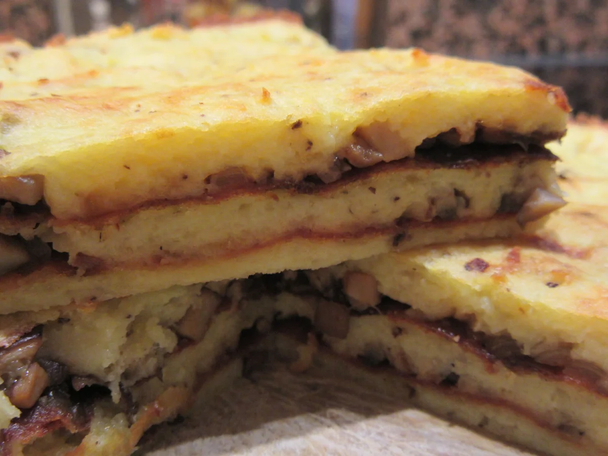 Kartoffeln: Kartoffelbaumkuchen mit Champignonfüllung - Rezept - Bild Nr. 2