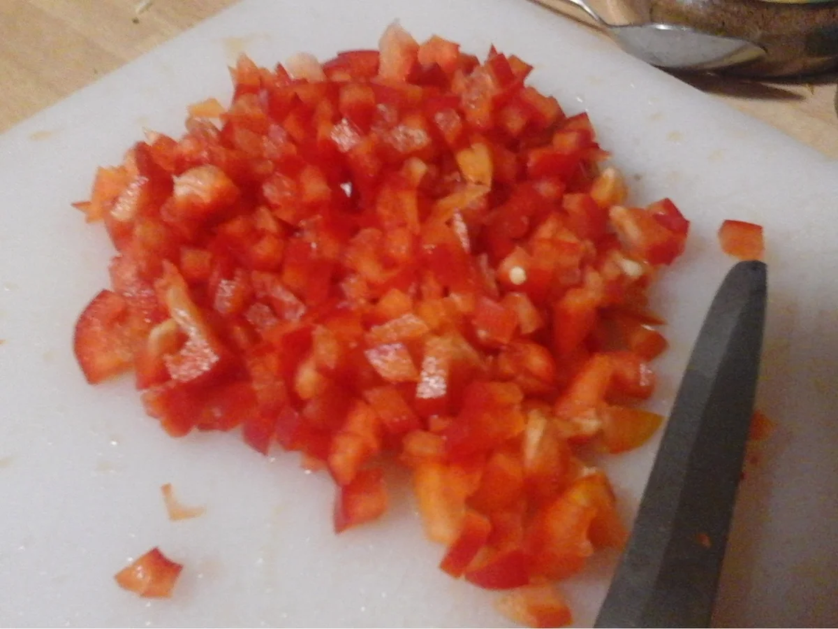 Gebratener Eierreis mit Hähnchenbrustfilet und Gemüse - Rezept - Bild Nr. 11