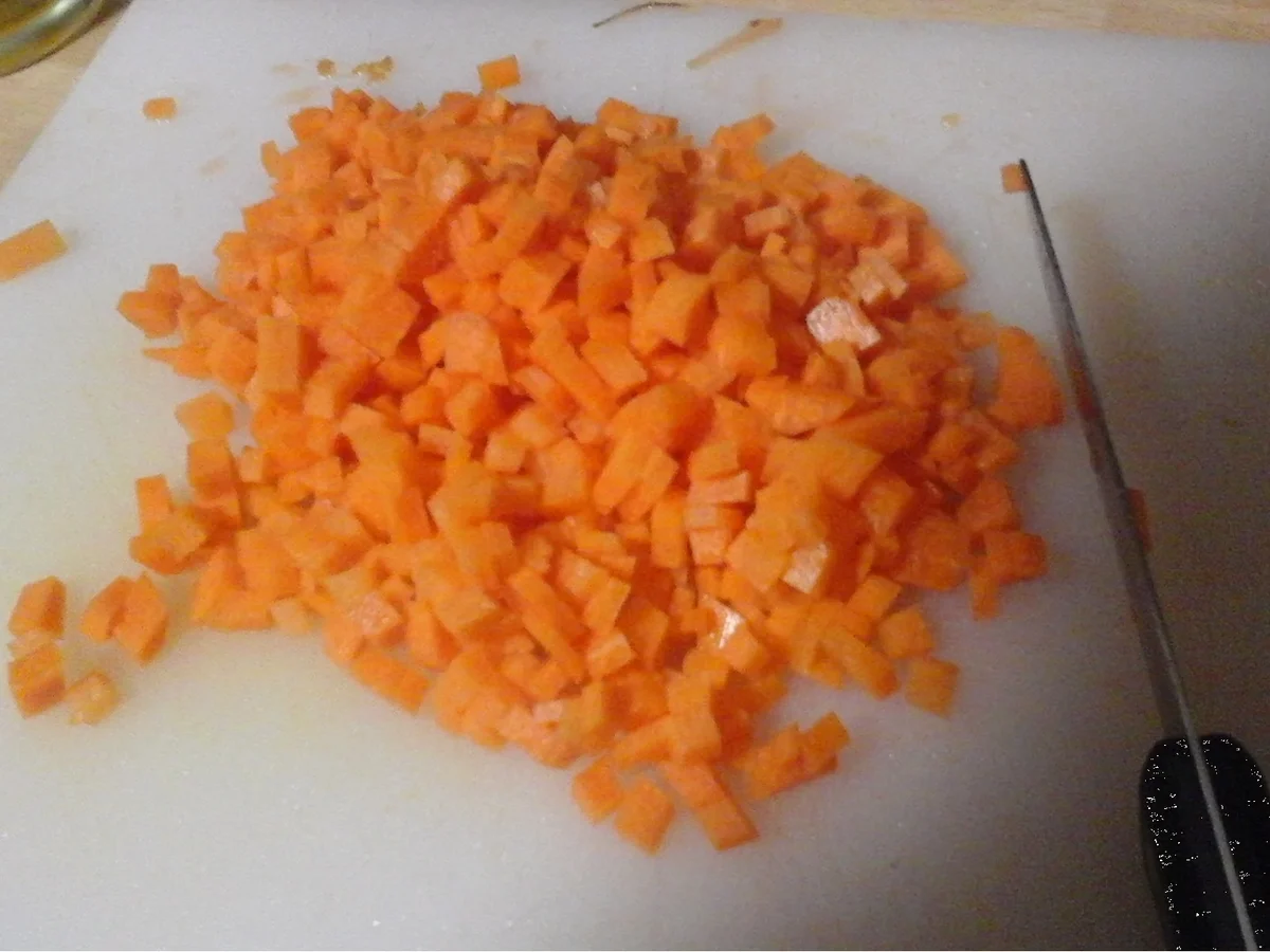 Gebratener Eierreis mit Hähnchenbrustfilet und Gemüse - Rezept - Bild Nr. 12