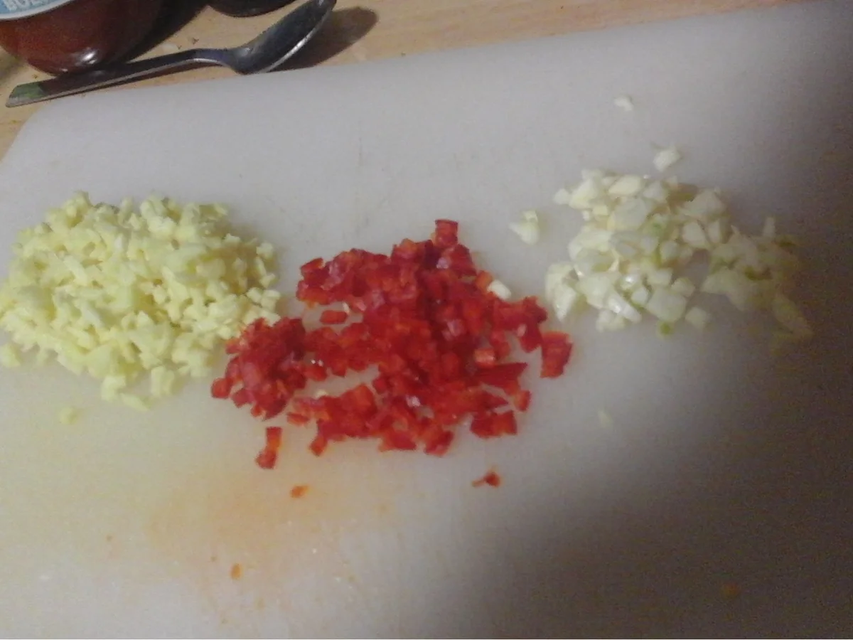 Gebratener Eierreis mit Hähnchenbrustfilet und Gemüse - Rezept - Bild Nr. 16