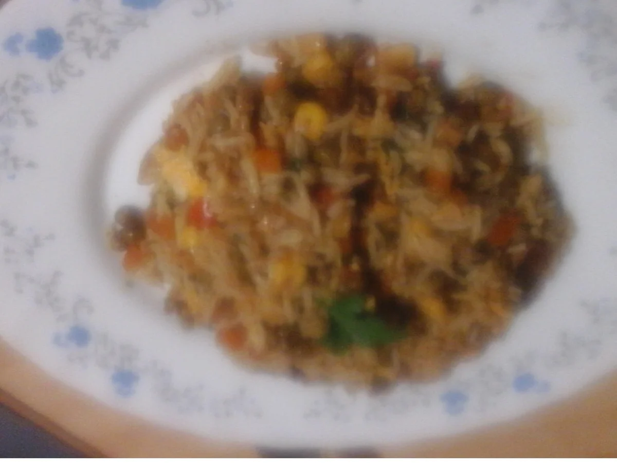 Gebratener Eierreis mit Hähnchenbrustfilet und Gemüse - Rezept - Bild Nr. 33