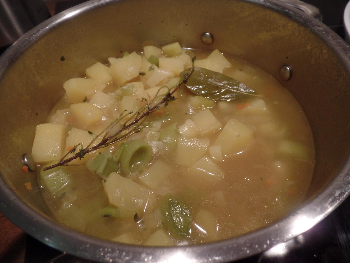 Kartoffel Porree -Suppe mit Schinken - einfach - von Sheeva1960