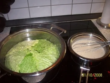 Rezept: Wirsingrollen mit Hähnchen Wirsingrollen mit Hähnchen - Rezept