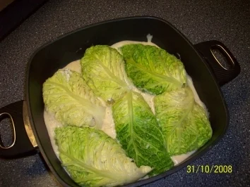 Rezept: Wirsingrollen mit Hähnchen Wirsingrollen mit Hähnchen - Rezept