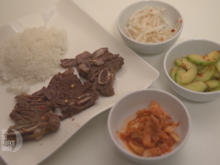 Koreanische Querrippe mit dreierlei Beilagen - Rezept - Bild Nr. 2