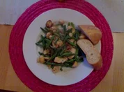 Bohnen-Pilz Pfanne mit Hähnchen - Rezept