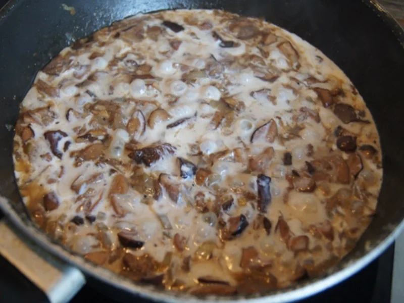 Rezept: Steinpilzpfanne mit Süßkartoffelstampf Bild Nr. 7 Steinpilzpfanne mit Süßkartoffelstampf - Rezept - Bild Nr. 7