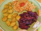 Tomatenrührei mit Rote Bete Salat und Backkartöffelchen - Rezept - Bild Nr. 2