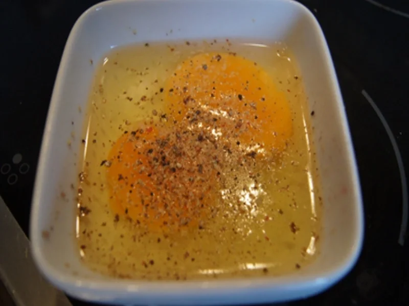 Tomatenrührei mit Rote Bete Salat und Backkartöffelchen - Rezept - Bild Nr. 6