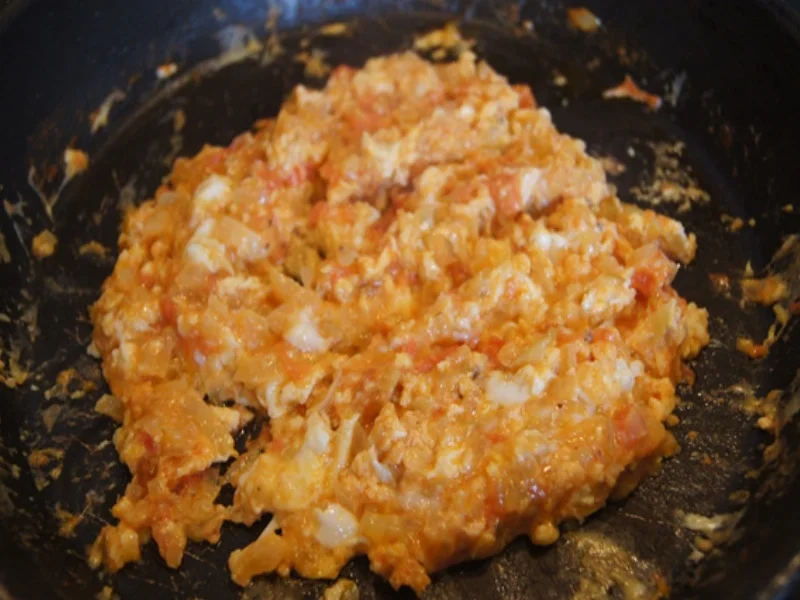 Tomatenrührei mit Rote Bete Salat und Backkartöffelchen - Rezept - Bild Nr. 11