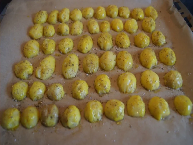 Tomatenrührei mit Rote Bete Salat und Backkartöffelchen - Rezept - Bild Nr. 19