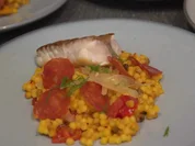 Rotbarsch Loin | Fregola Sarda | Mediterranes Gemüse | Salsiccia - Rezept - Bild Nr. 2
