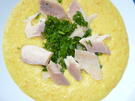 Pastinakensuppe mit Forelle und Birne - Rezept - Bild Nr. 2