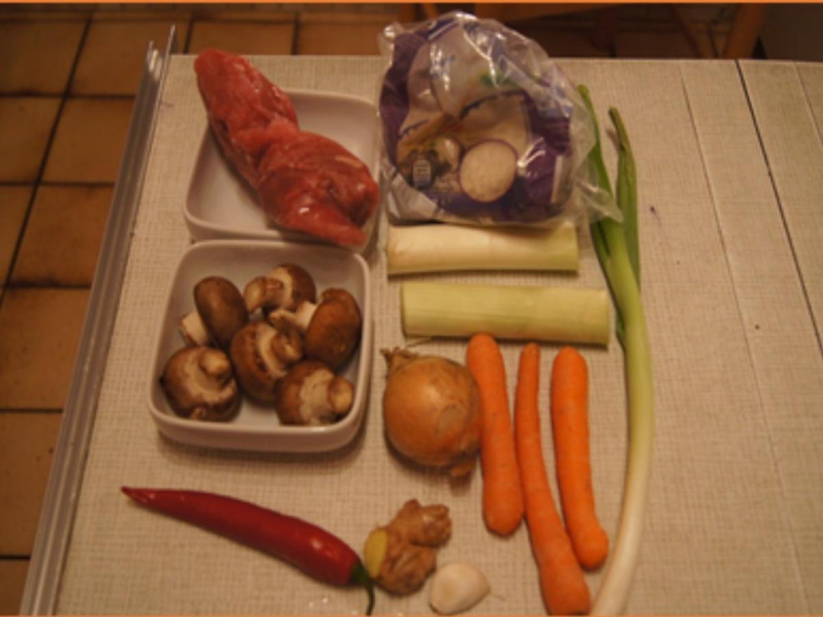 Schweinefilet mit Gemüse im Wok und Basmatireis - Rezept - Bild Nr. 3