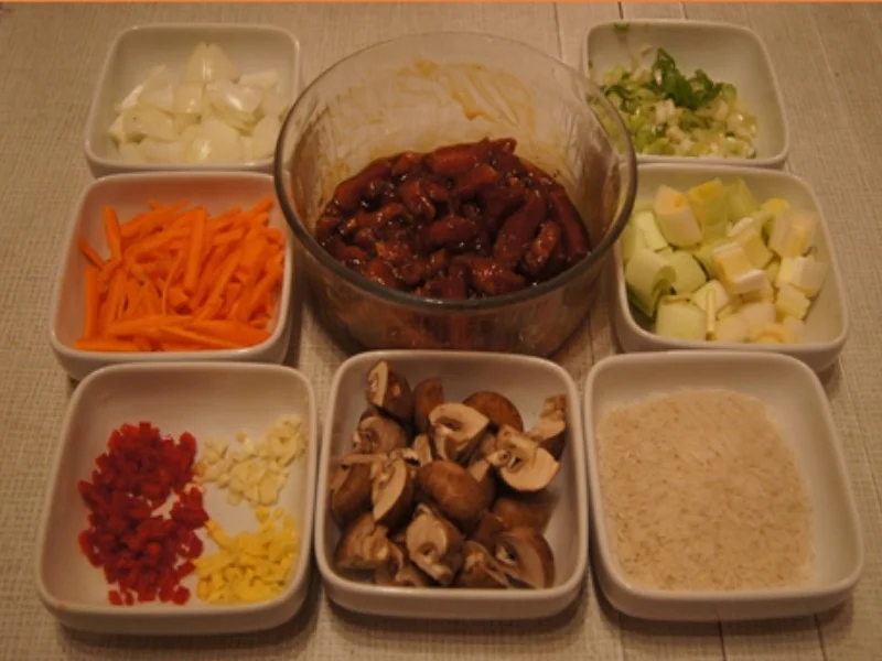 Schweinefilet mit Gemüse im Wok und Basmatireis - Rezept - Bild Nr. 7