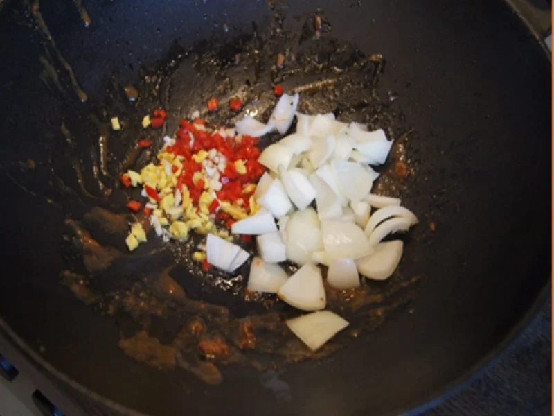 Schweinefilet mit Gemüse im Wok und Basmatireis - Rezept - Bild Nr. 10