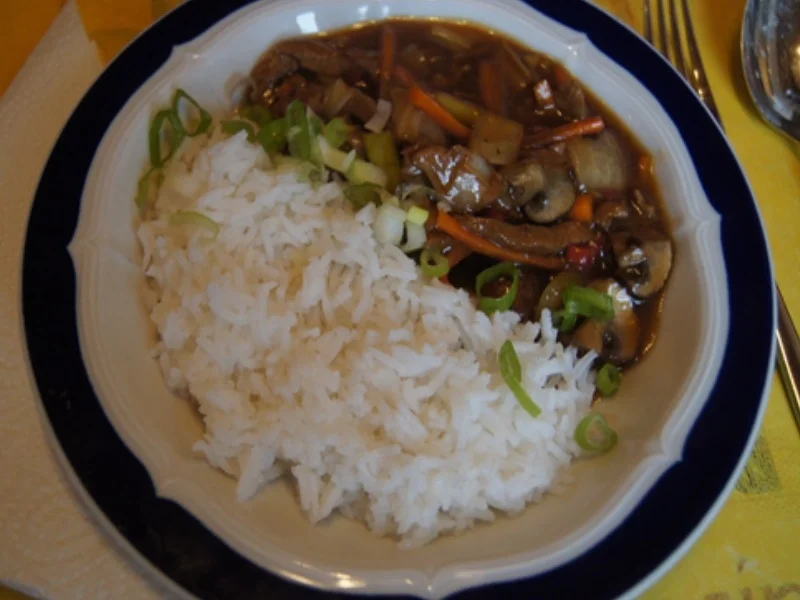 Schweinefilet mit Gemüse im Wok und Basmatireis - Rezept - Bild Nr. 18