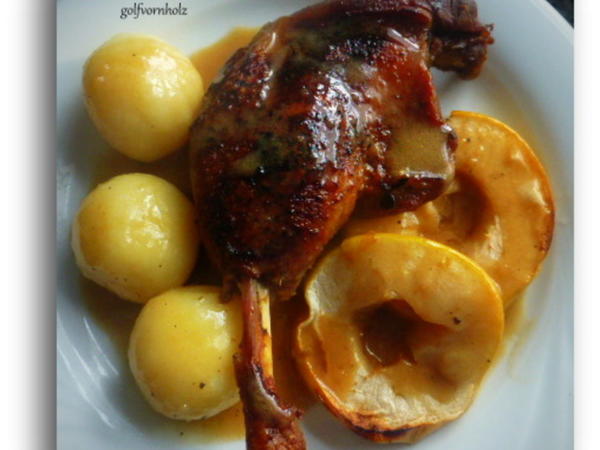 Gänsekeule in Apfelsauce - von golfvornholz