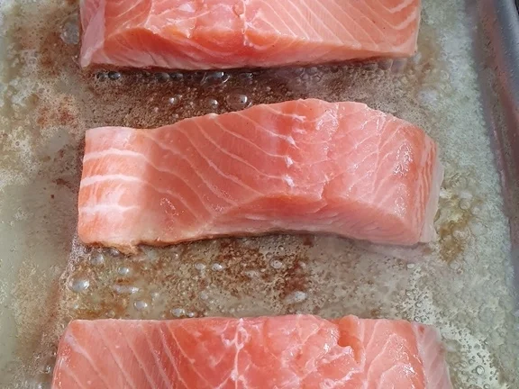 Lachsfilet mit Wildreis und Wasabisosse - Rezept - Bild Nr. 7