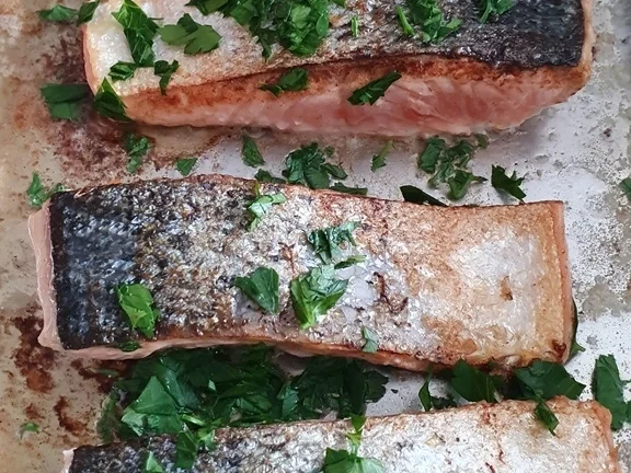 Lachsfilet mit Wildreis und Wasabisosse - Rezept - Bild Nr. 8