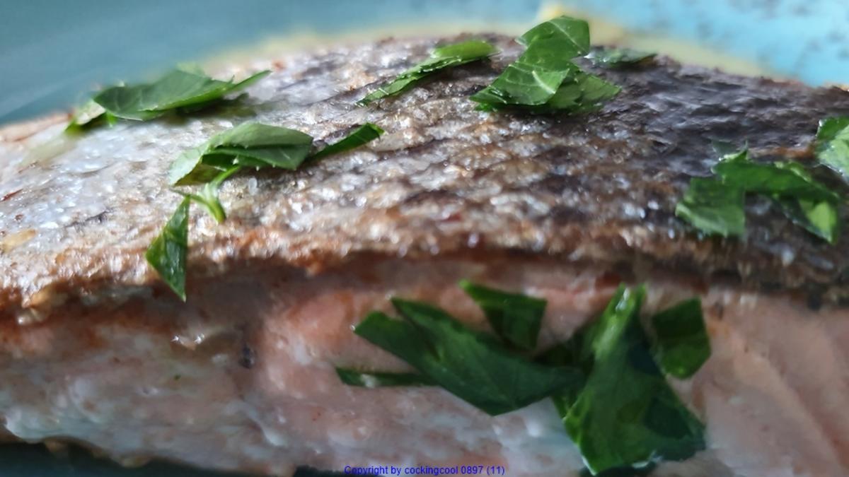 Lachsfilet mit Wildreis und Wasabisosse - Rezept - Bild Nr. 9