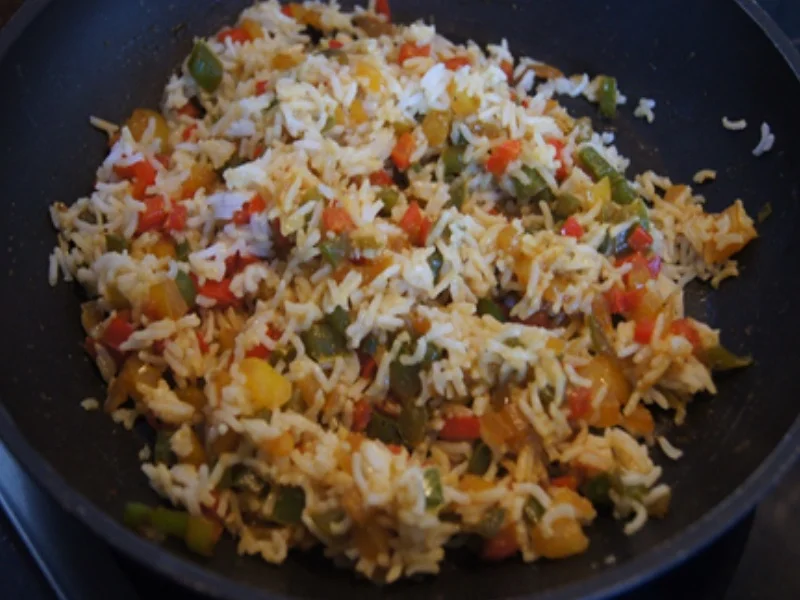 Gebratener Paprikamix-Reis mit Spiegelei - Rezept - Bild Nr. 9