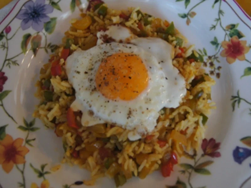 Gebratener Paprikamix-Reis mit Spiegelei - Rezept - Bild Nr. 11