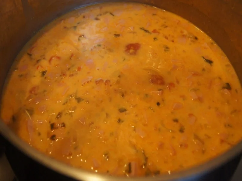 Rote Linsensuppe mit Ingwer und Fleischwursteinlage - Rezept - Bild Nr. 15