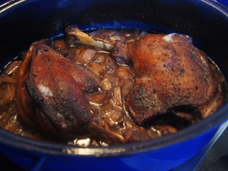 Gänsekeule mit Sauce, Ananas-Mango-Rotkohl und böhmischen Knödeln - Rezept - Bild Nr. 15